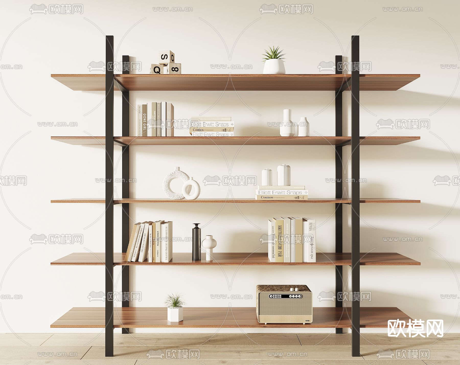 书架 置物架 装饰架3d模型下载