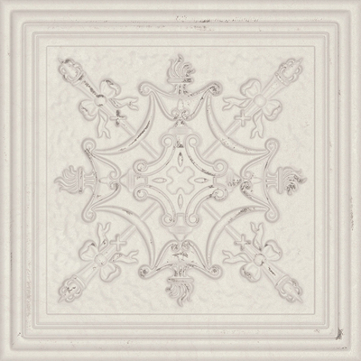  白色金属浮雕花砖 拼花地砖贴图 
