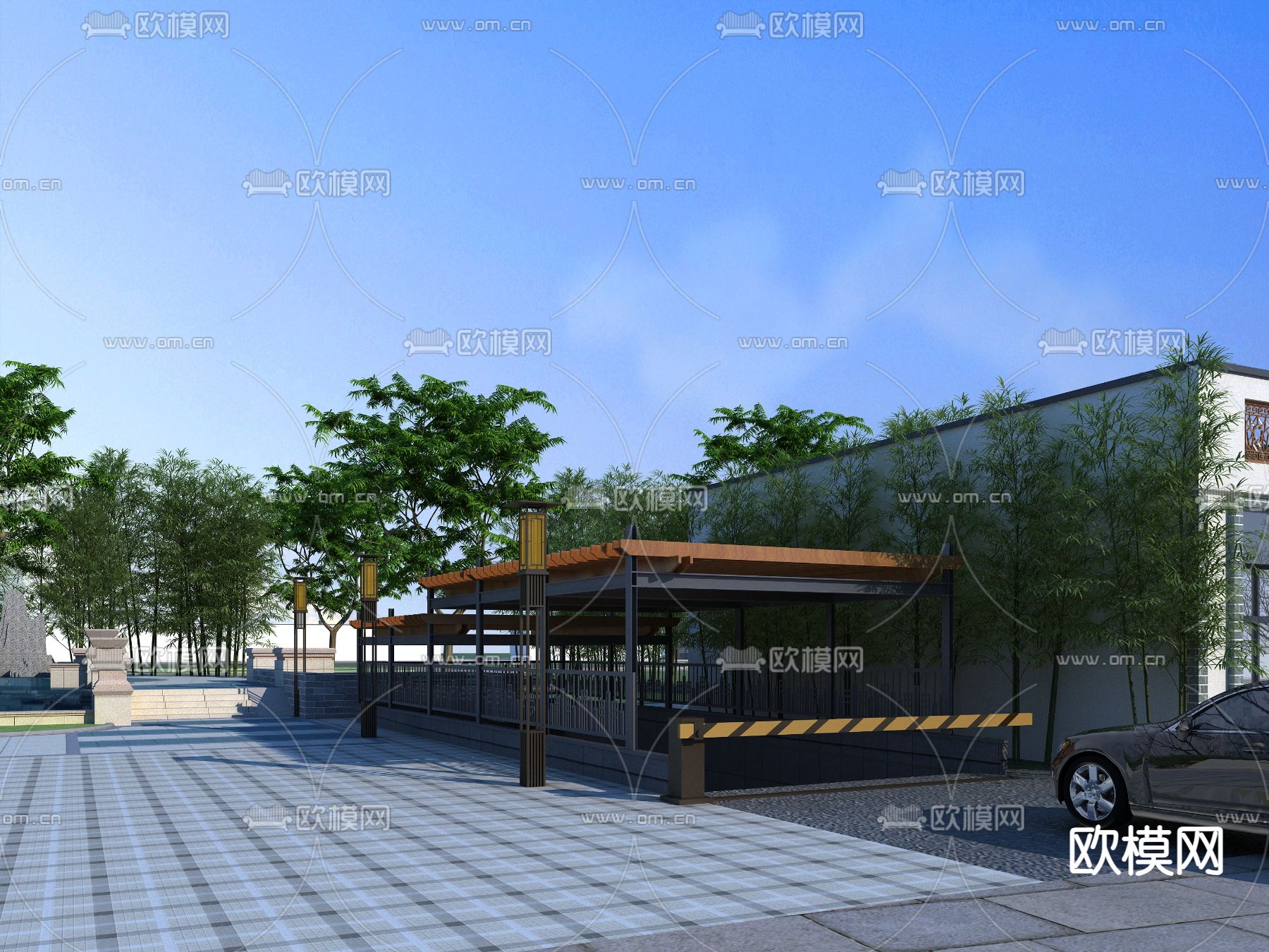 地下入口 车库入口3d模型下载