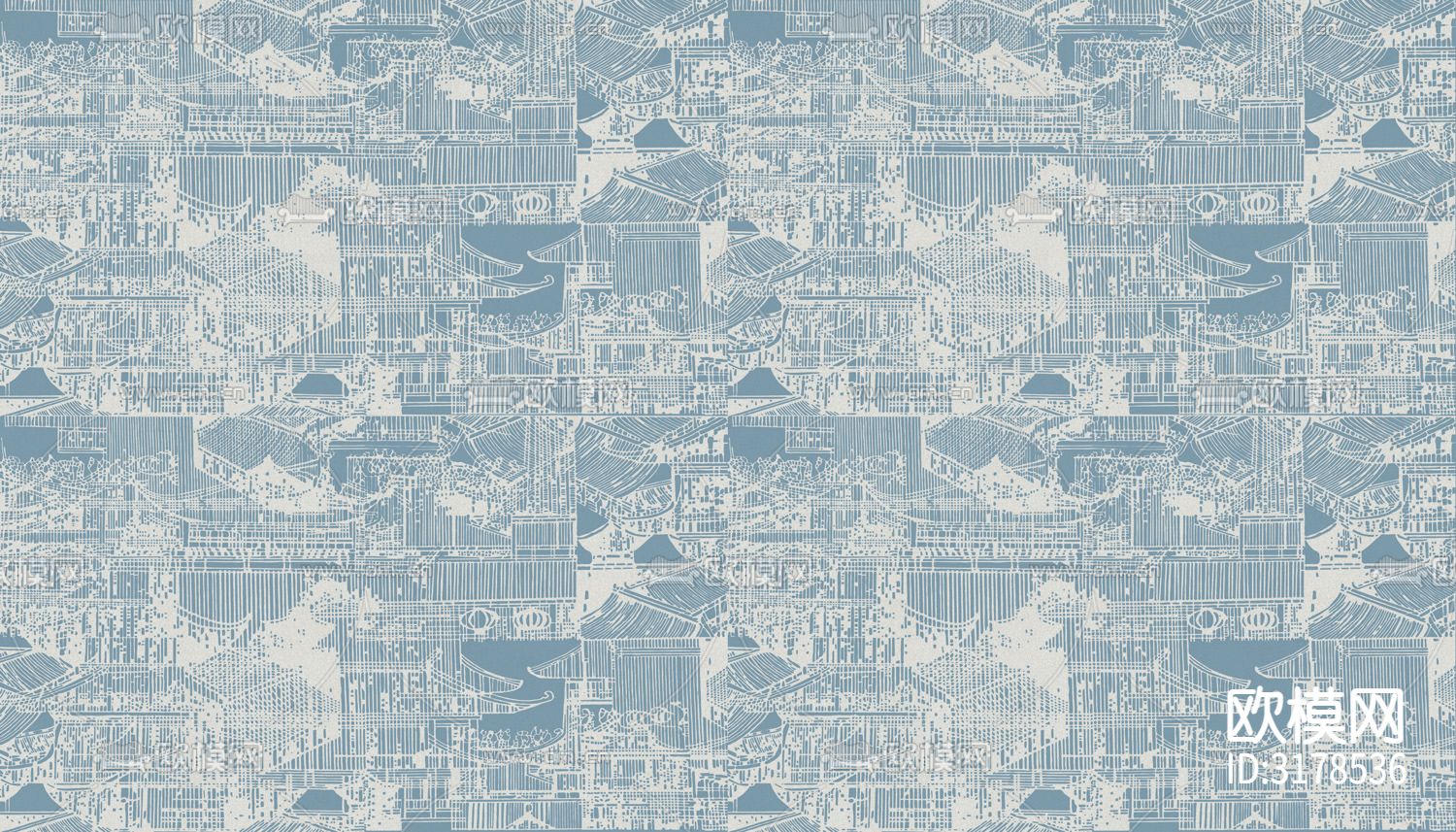 中式建筑壁纸贴图下载