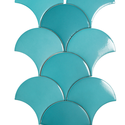  蓝色鱼鳞 艺术马赛克贴图 