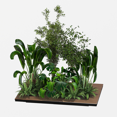 景观小品 植物堆su模型 