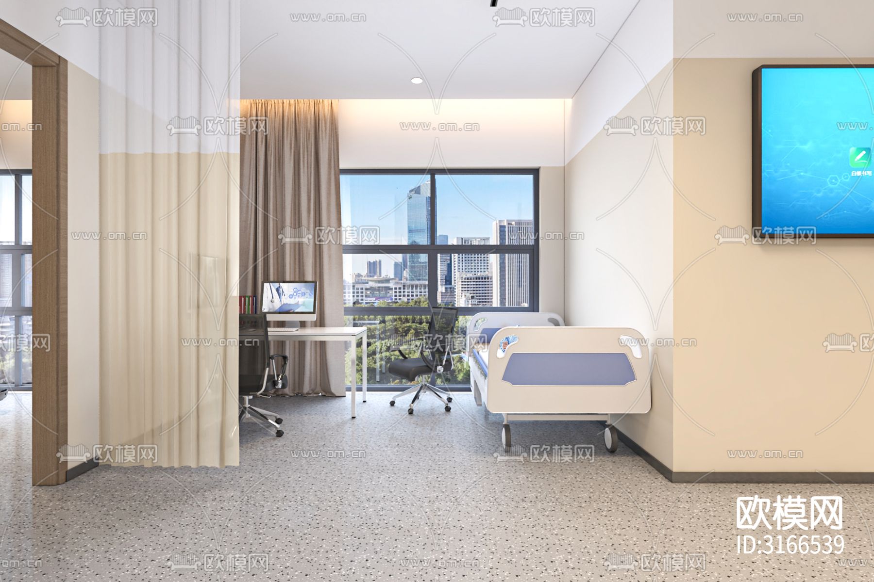 现代养老院效果图下载（渲染图7）