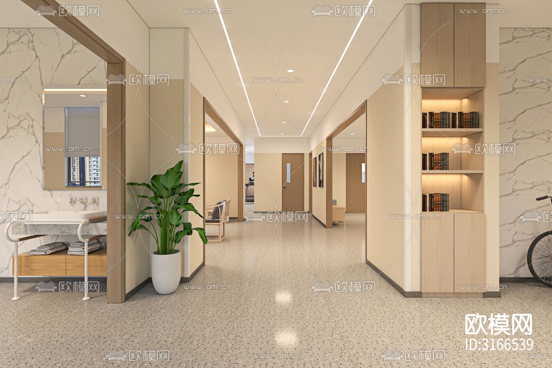 现代养老院效果图下载（渲染图2）