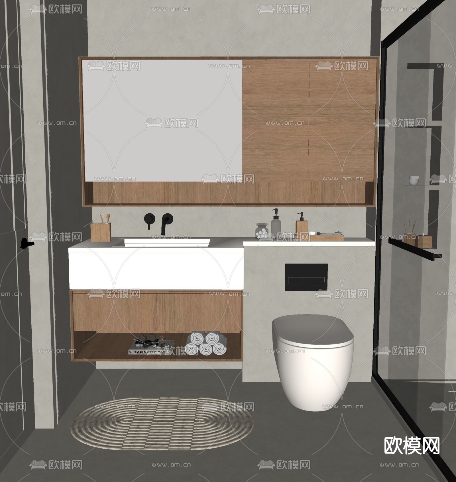浴室柜su模型下载（渲染图1）
