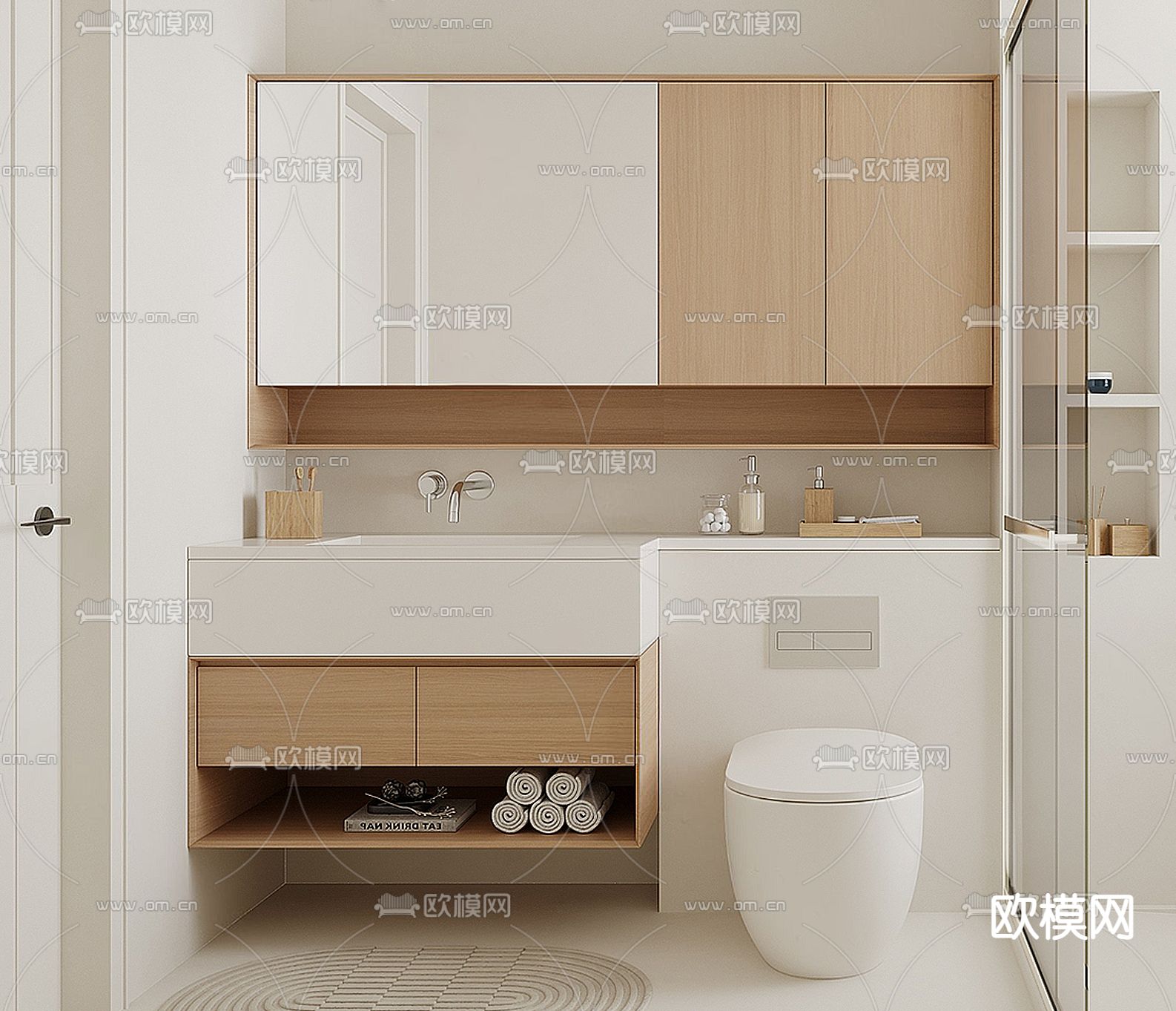浴室柜su模型下载（渲染图2）