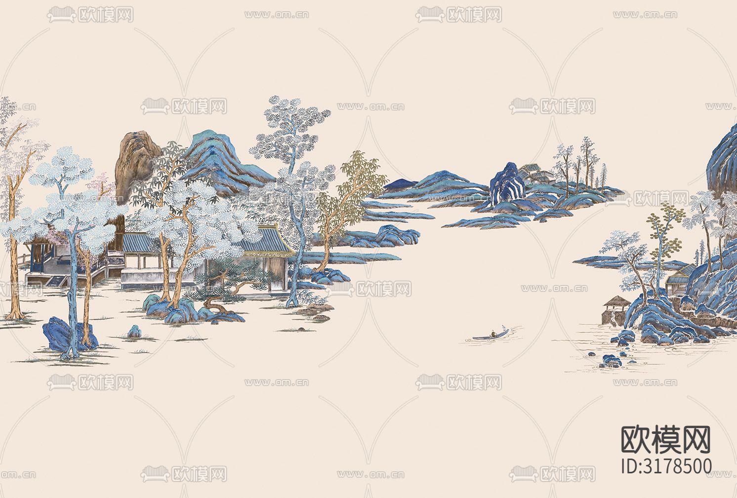 中式禅意壁纸贴图下载