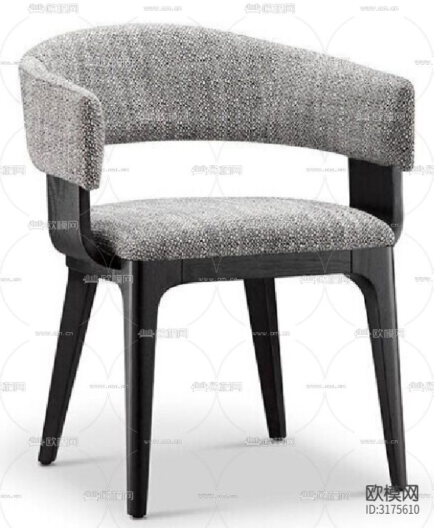 现代家具椅子CAD家具设计图纸cad大样图下载（渲染图1）