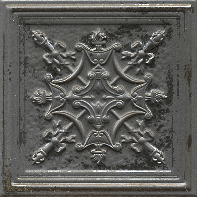  黑色金属浮雕花砖 拼花地砖贴图 