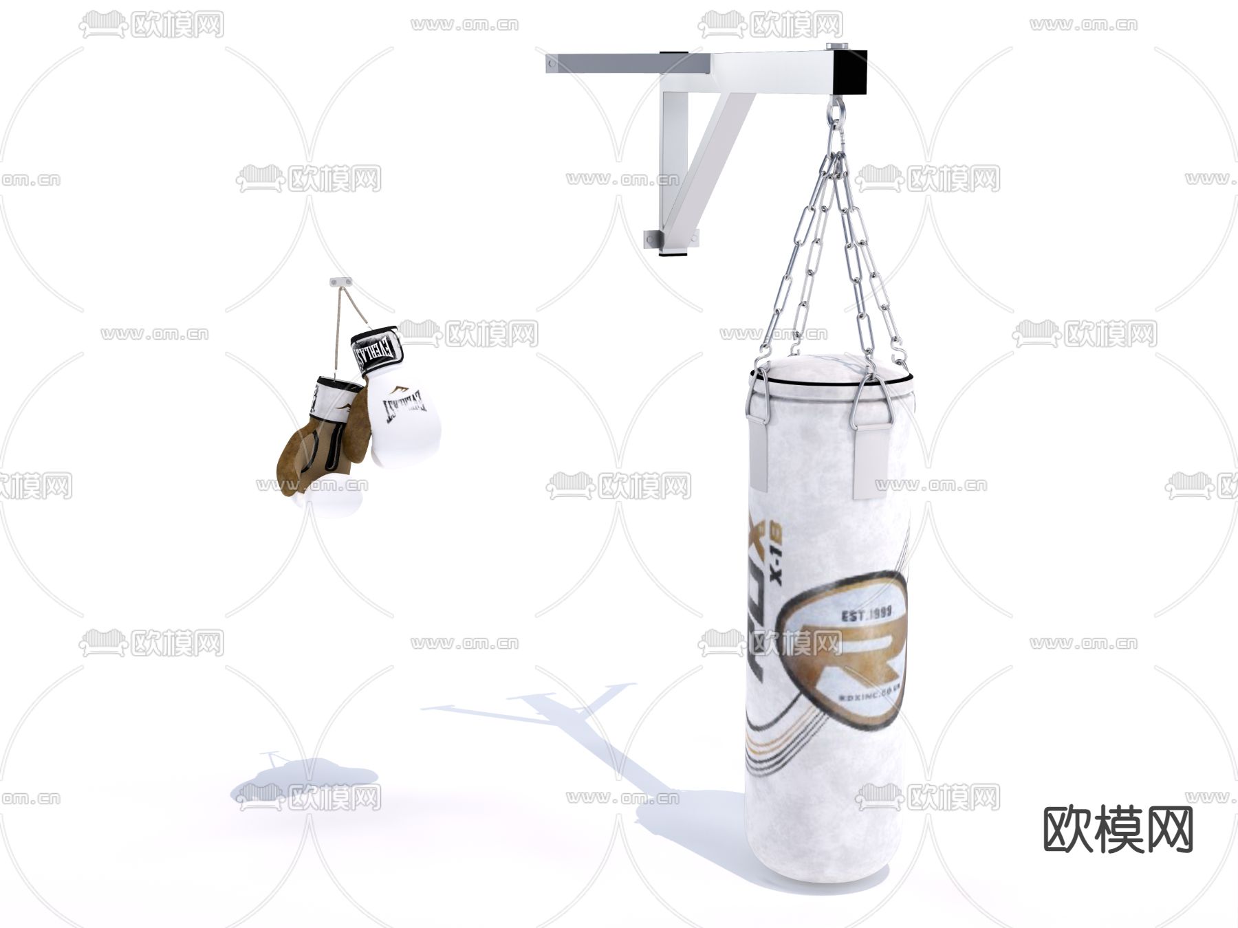 现代拳击沙包su模型下载（渲染图2）