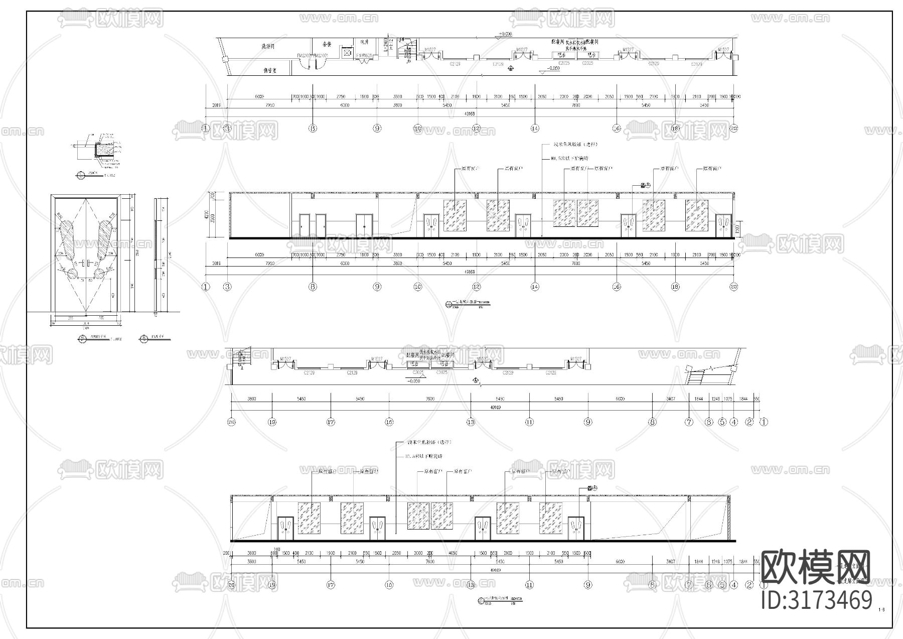 幼儿园室内装修cad施工图下载（渲染图8）