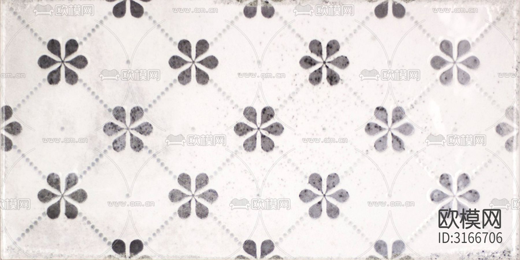 灰色花砖 长条砖 条形砖贴图下载（渲染图2）