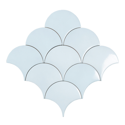  淡蓝色鱼鳞艺术 马赛克贴图 