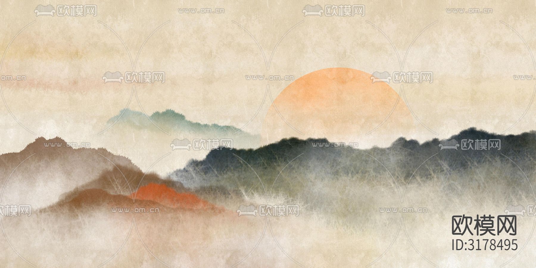 中式壁纸贴图下载