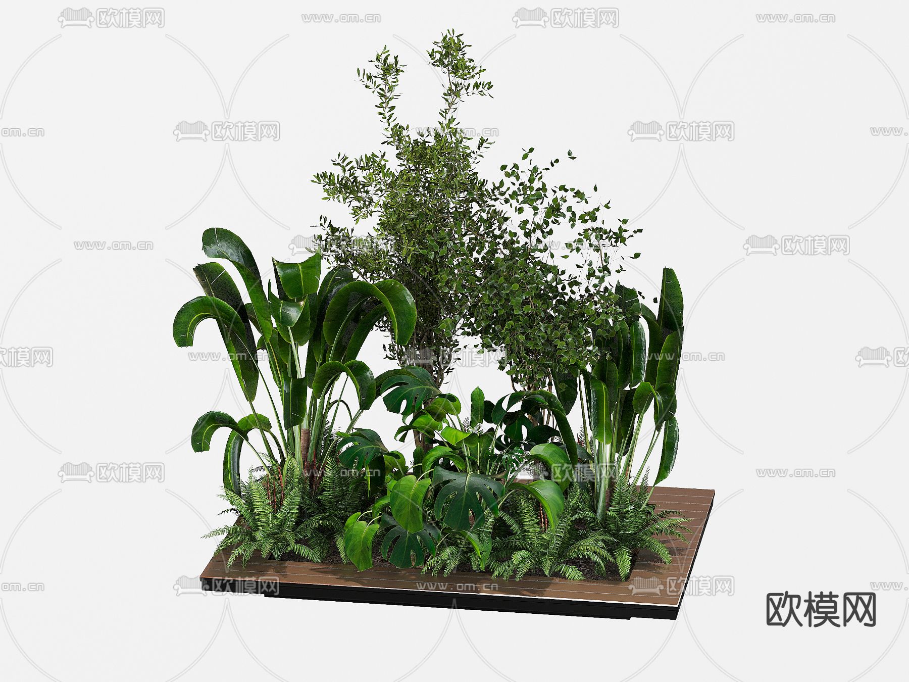 景观小品 植物堆su模型下载（渲染图2）