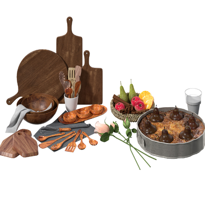  蔬果 食物 甜品su模型 