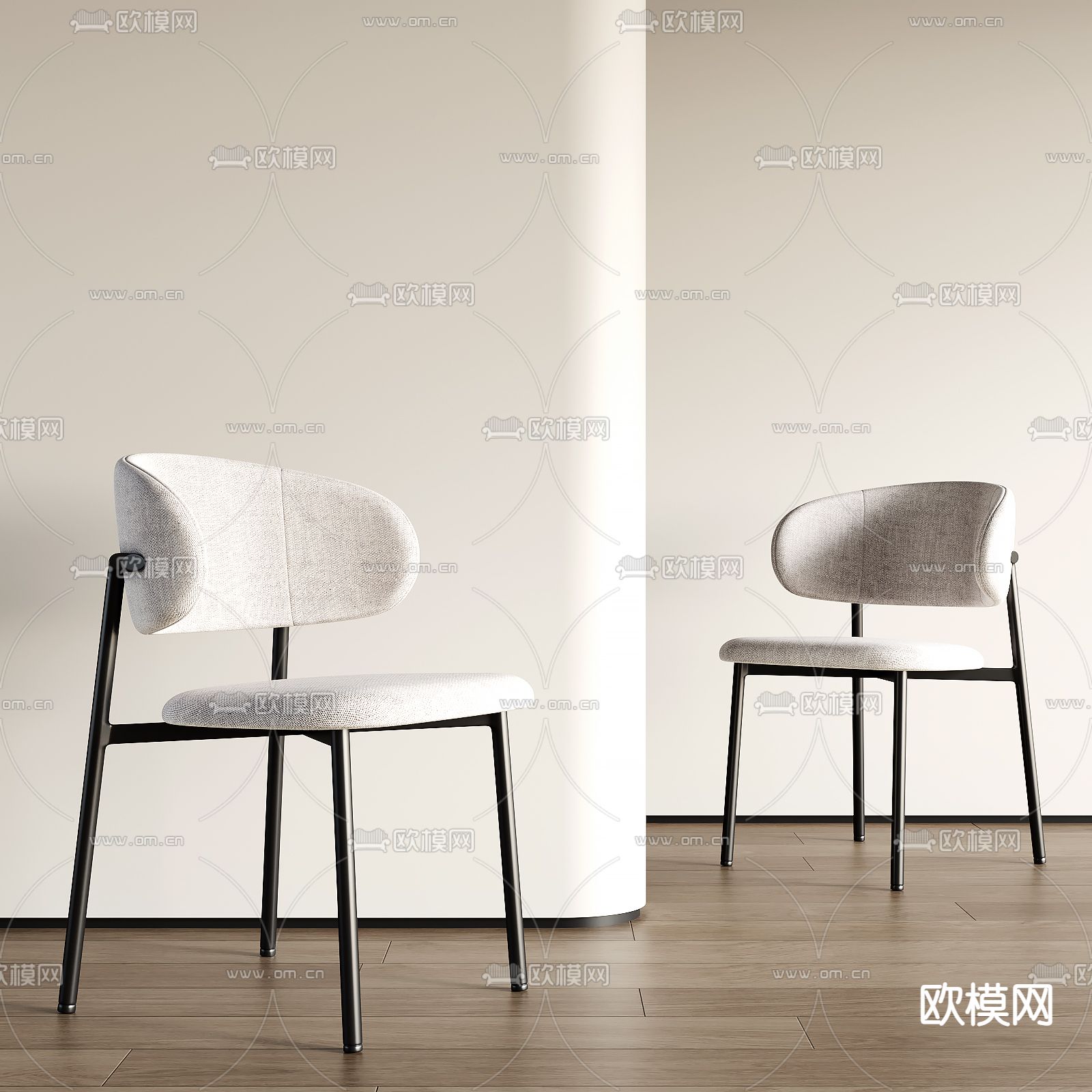 现代单椅 餐椅su模型