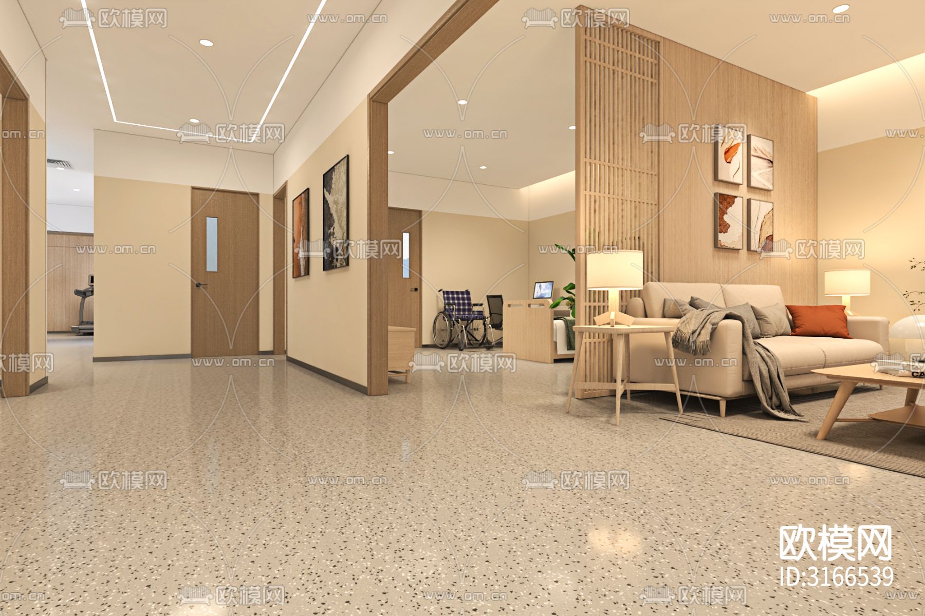 现代养老院效果图下载（渲染图8）