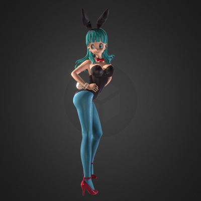  七龙珠人物手办 人物玩具 布玛手办su模型 