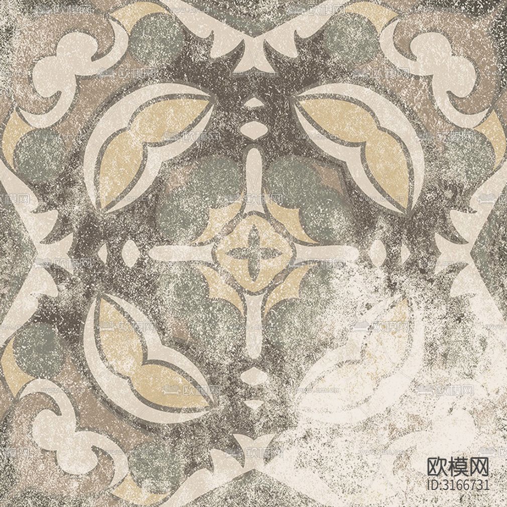 灰色花砖 拼花地砖贴图下载