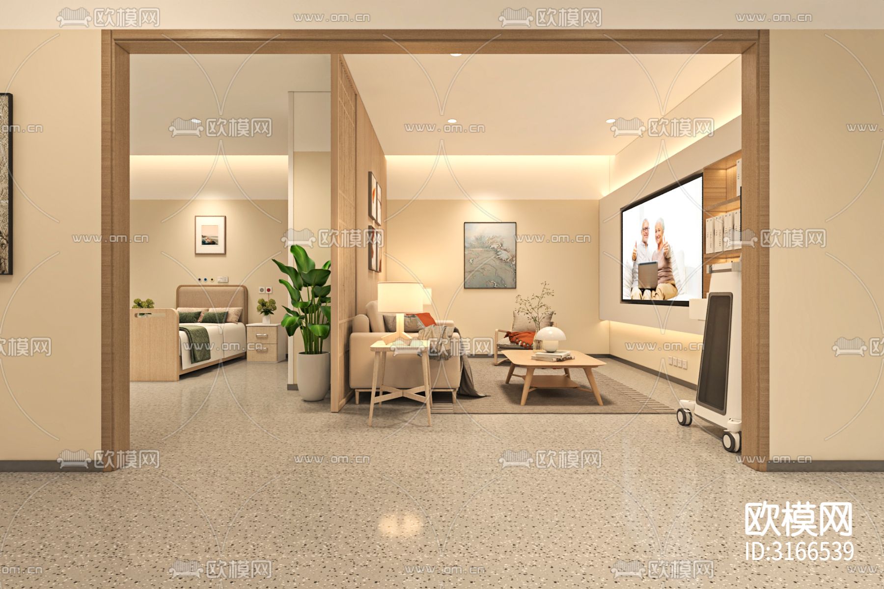 现代养老院效果图下载（渲染图3）