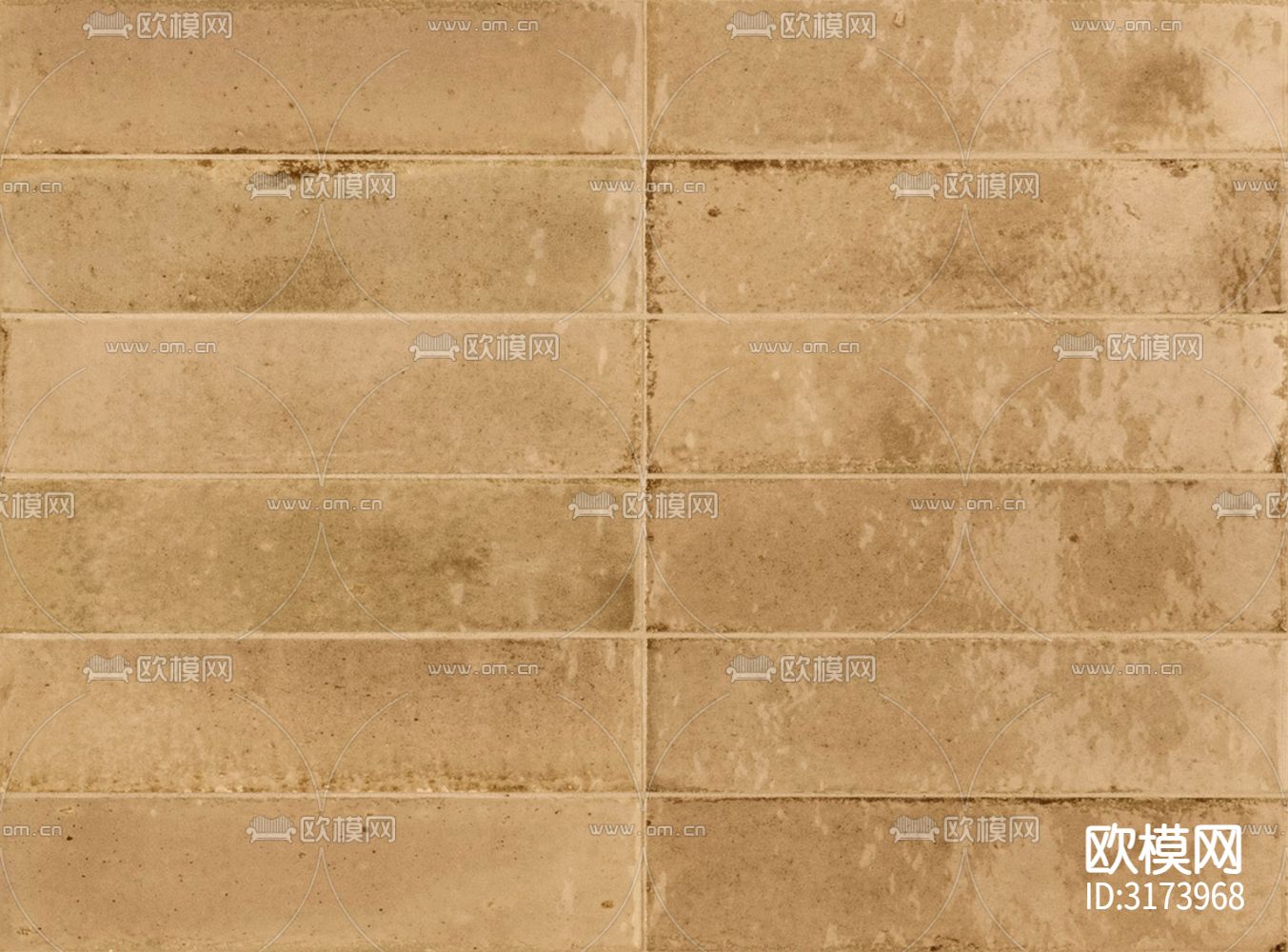 黄色石材纹长条砖条形砖贴图下载