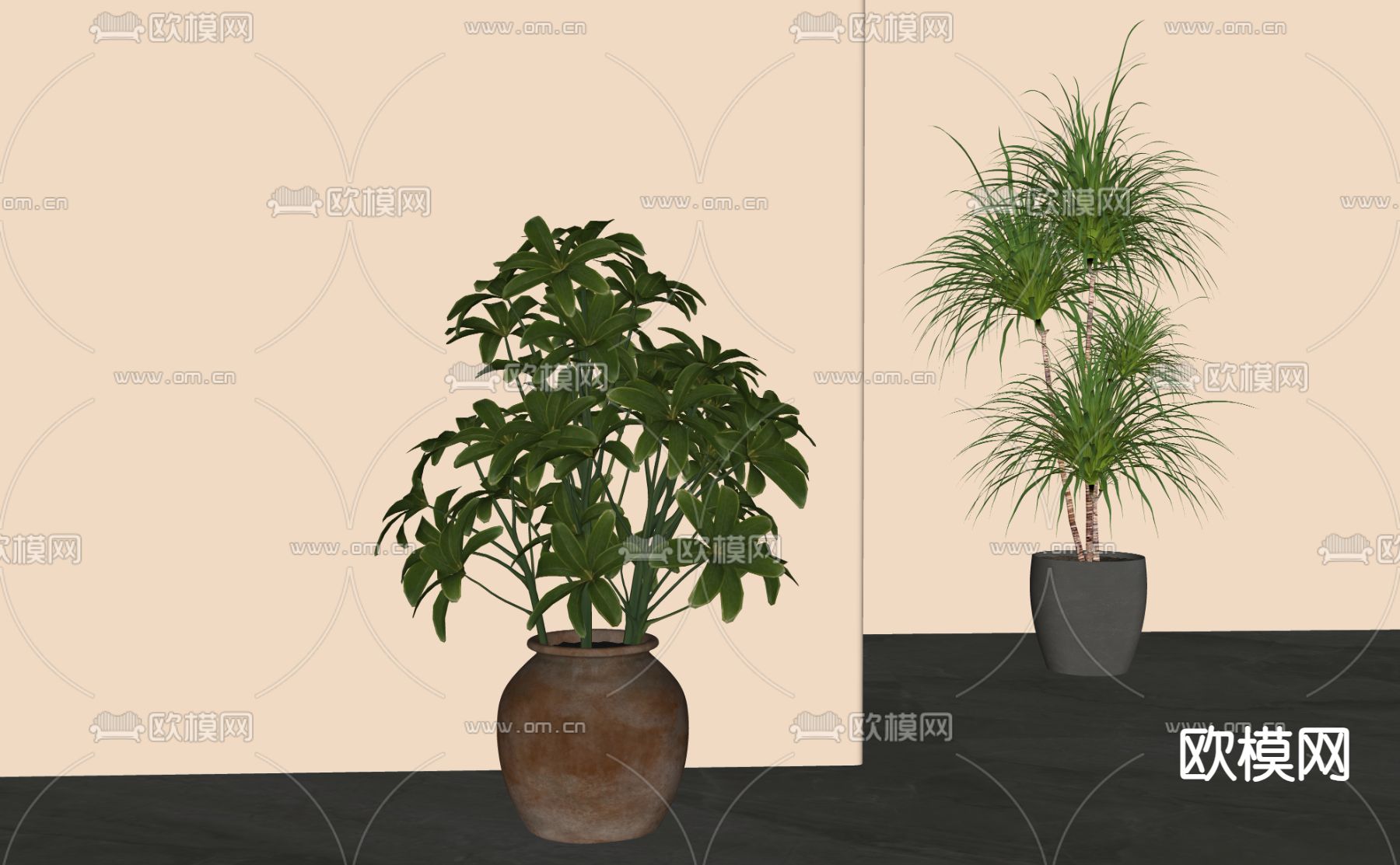 盆栽 盆景su模型下载（渲染图1）