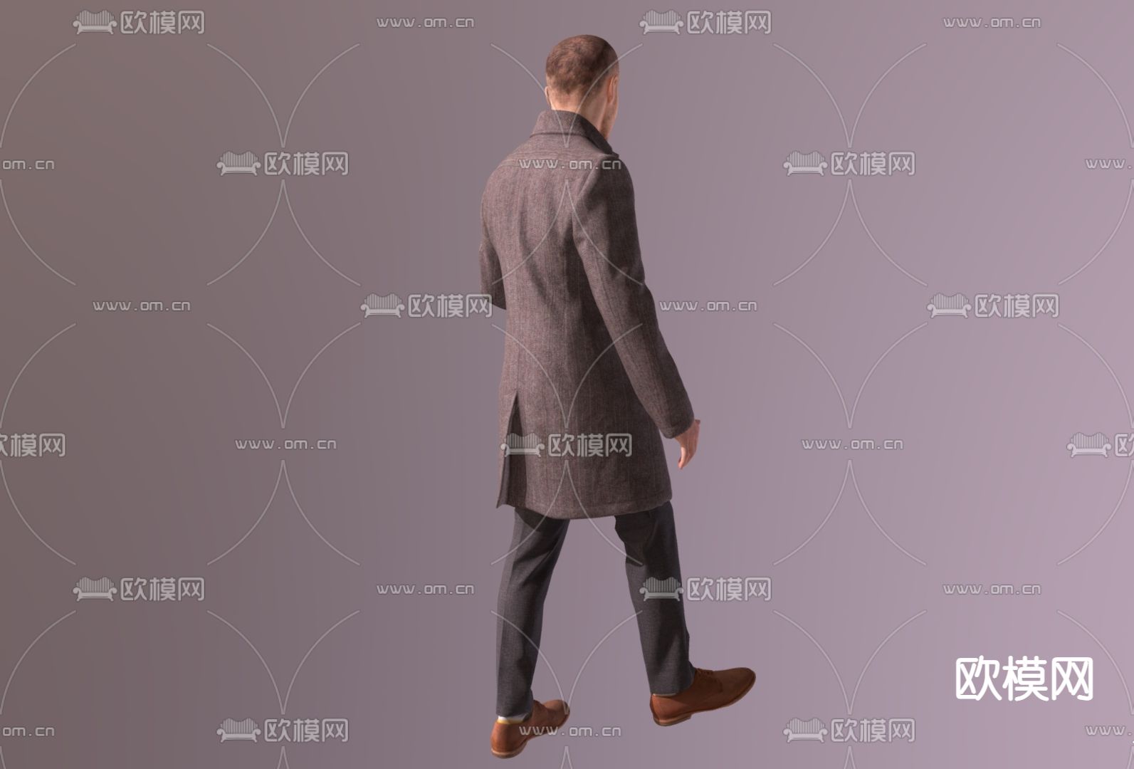 商务男士 西装男士 欧美白人su模型下载（渲染图2）