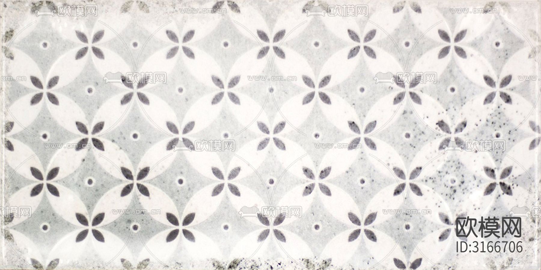 灰色花砖 长条砖 条形砖贴图下载（渲染图1）
