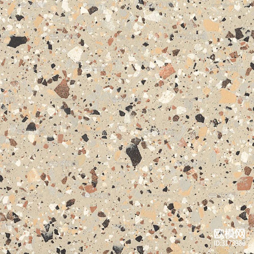 灰色水磨石贴图下载（渲染图3）