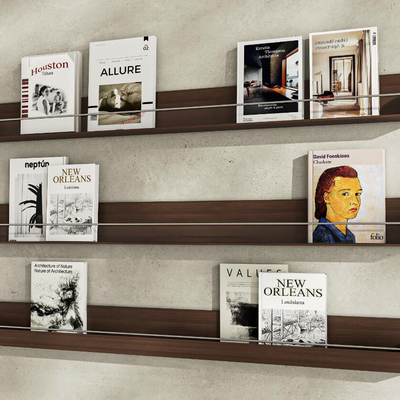  现代书架 壁柜su模型 