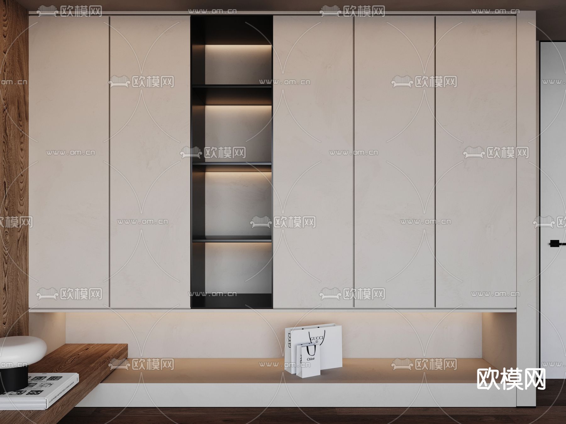 现代衣柜 衣橱3d模型下载