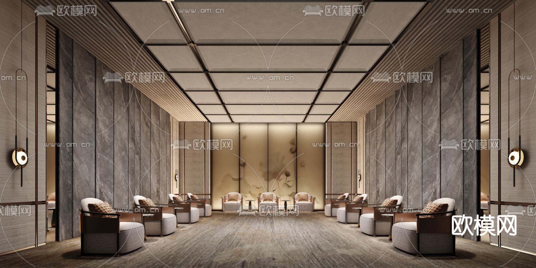 酒店会客室3d模型下载