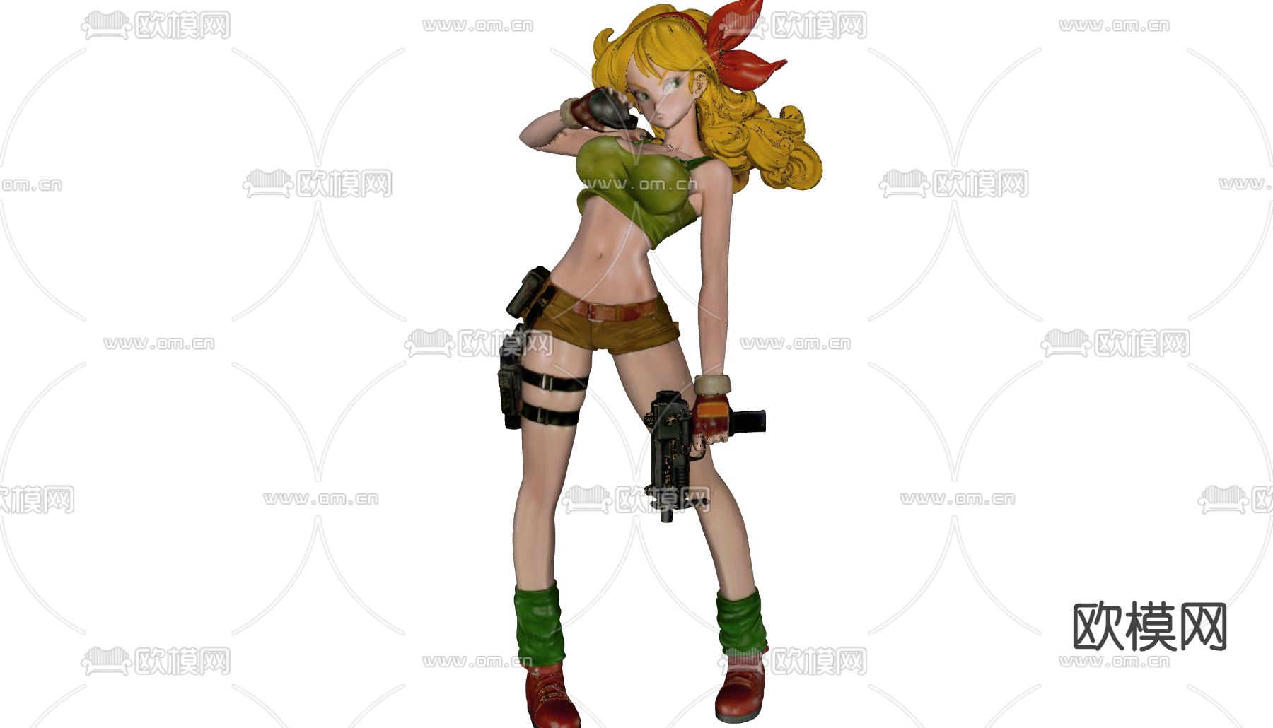 七龙珠人物手办 玩具人偶 动漫手办su模型下载（渲染图3）