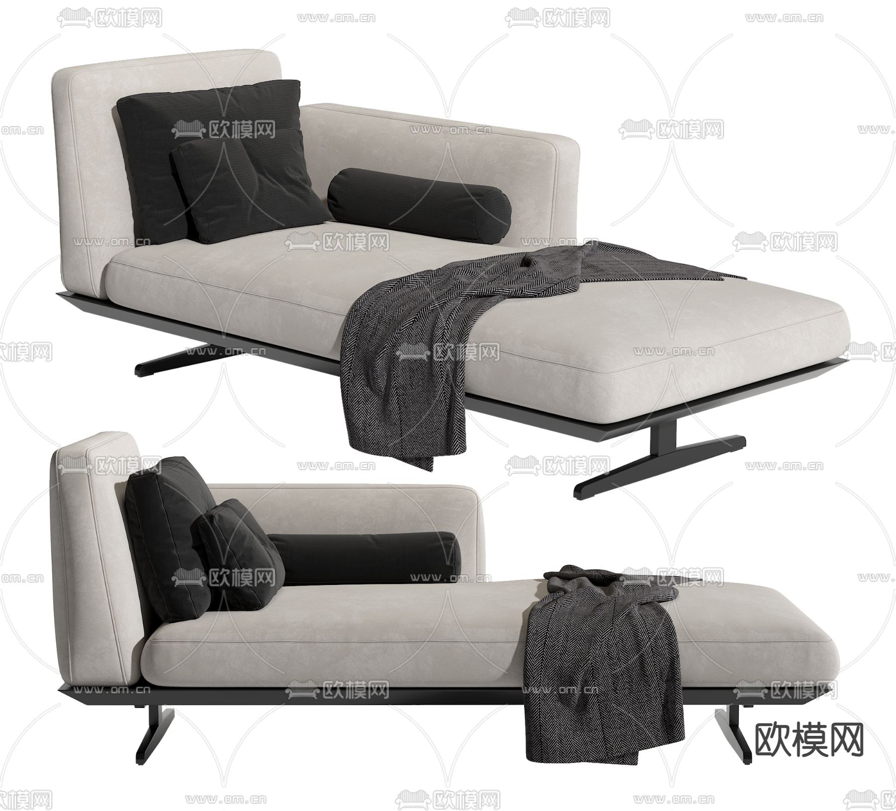 贵妃椅 美人塌3d模型下载