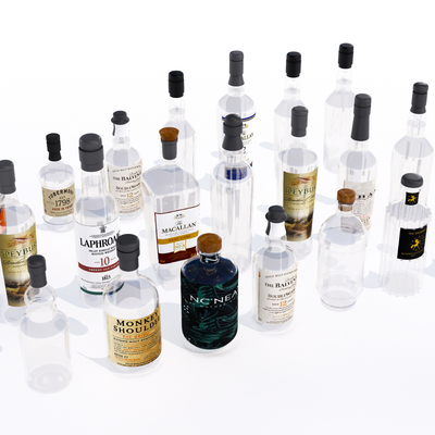  洋酒 酒瓶 白酒su模型 