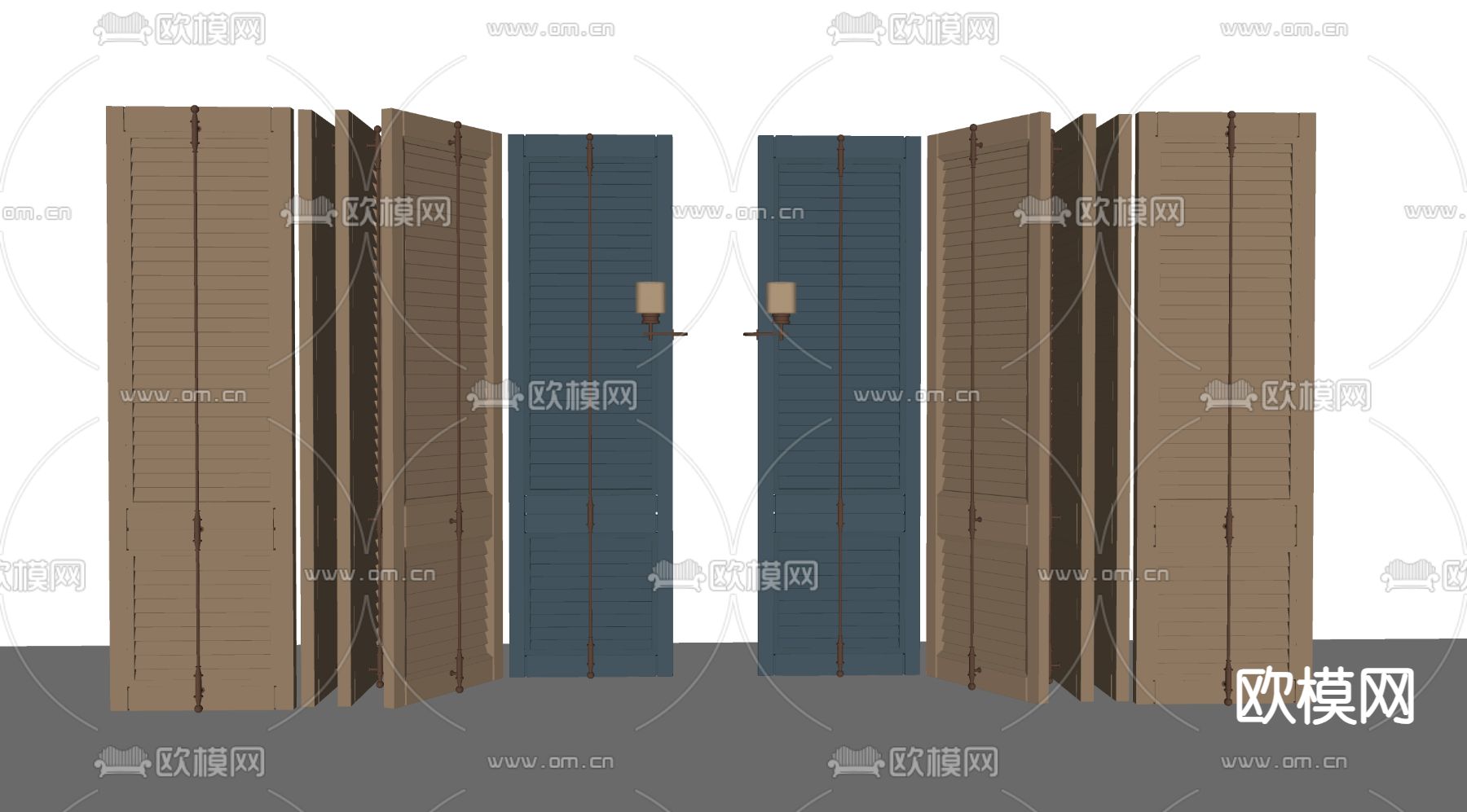屏风 隔断su模型