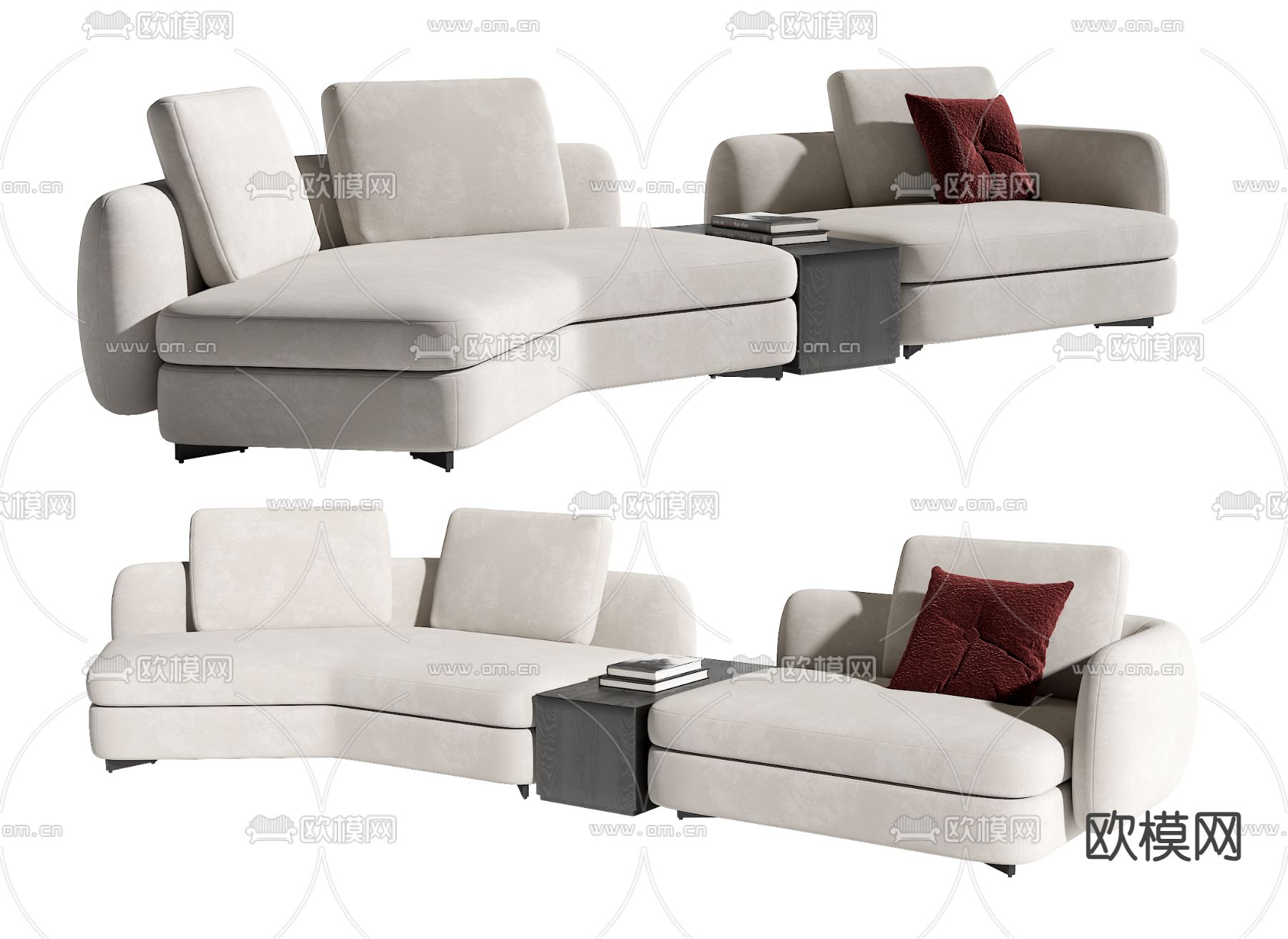 Minotti 沙发组合 多人沙发3d模型下载