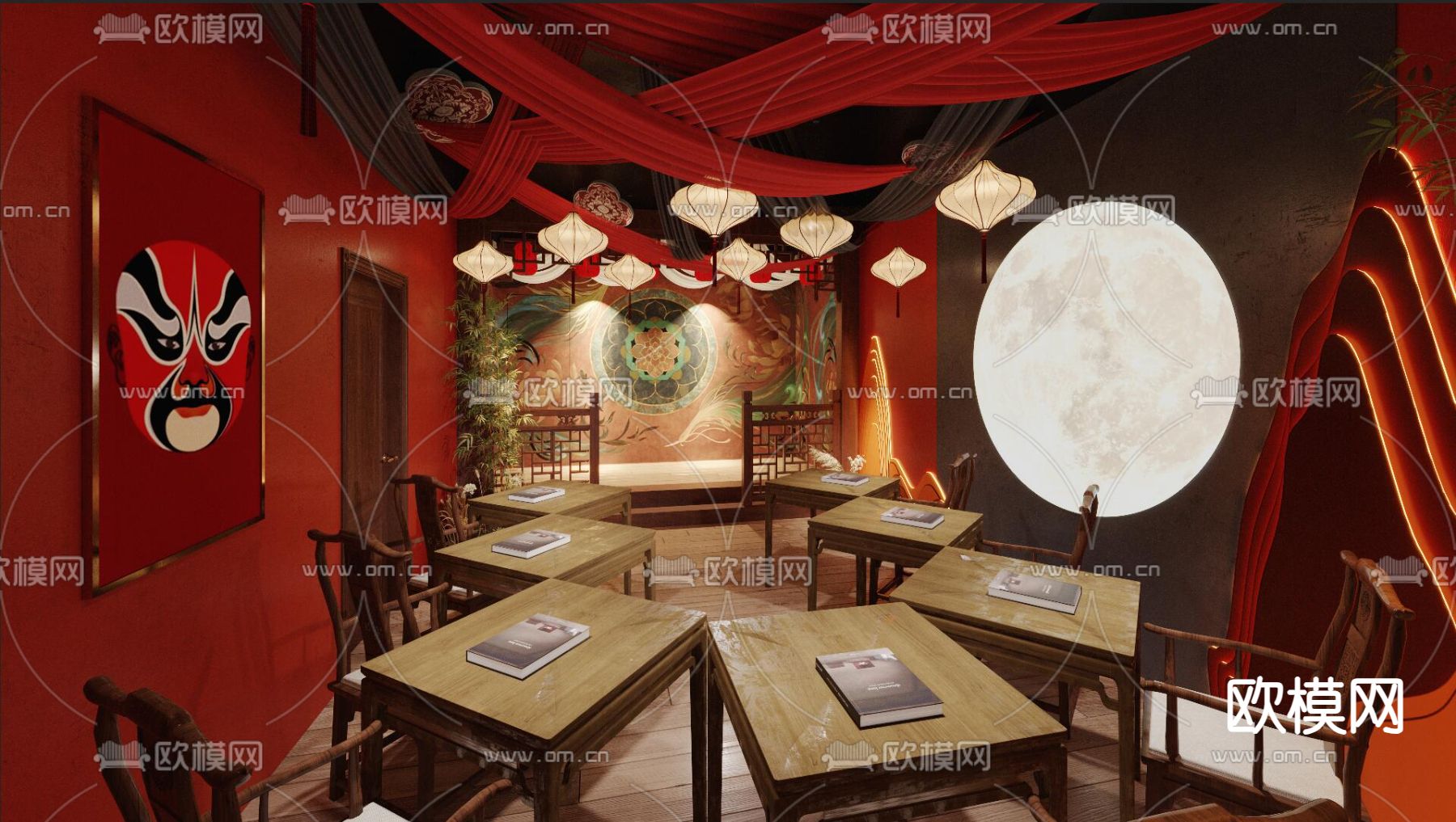 新中式剧本杀3d模型下载（渲染图1）