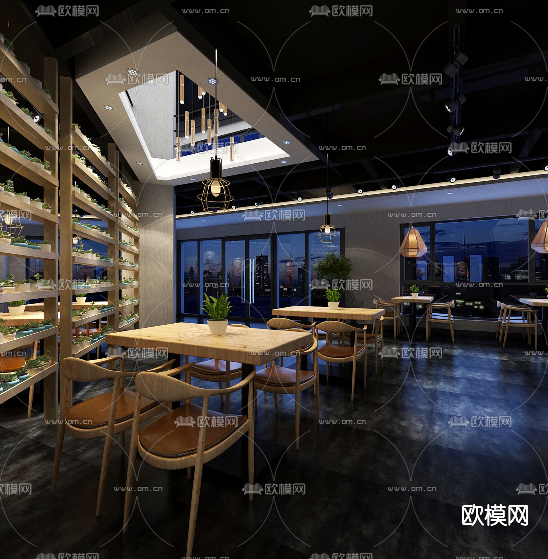 休闲餐厅 主题餐厅3d模型下载（渲染图3）