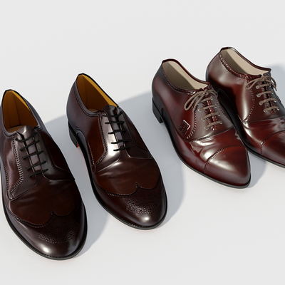  名牌皮鞋su模型 