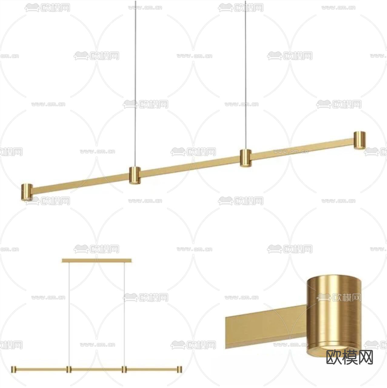 轻奢吊灯 餐厅吊灯3d模型下载