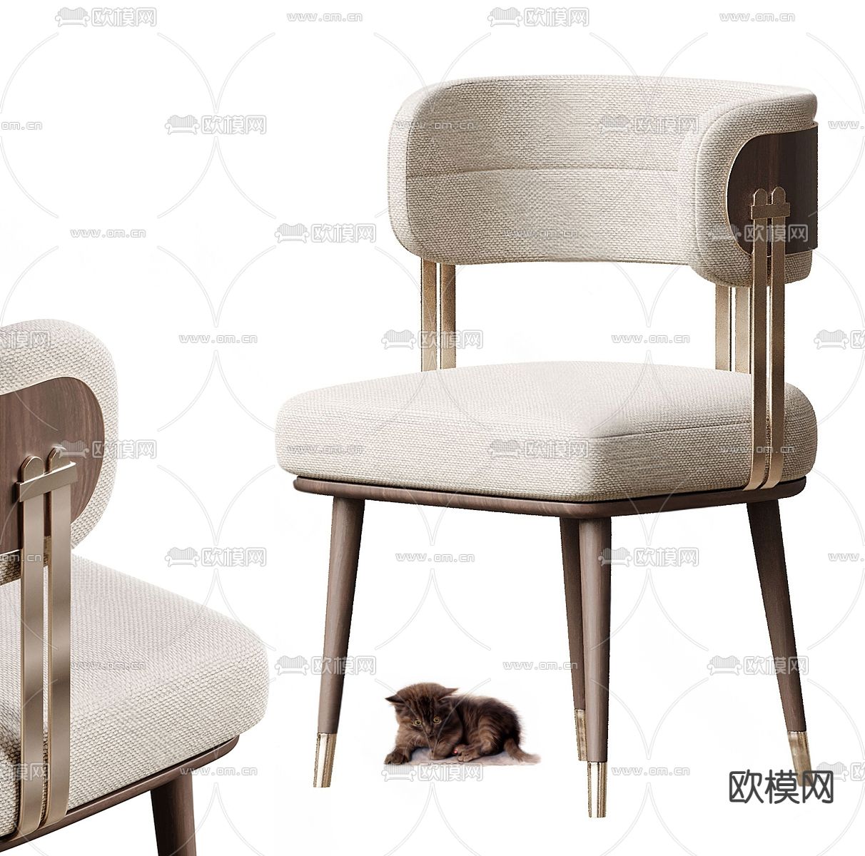 Cassina单椅 餐椅su模型下载（渲染图2）