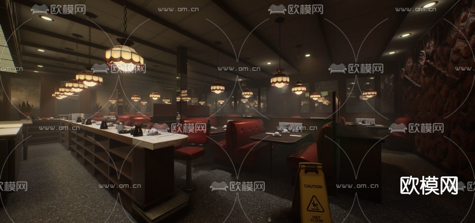 娱乐空间清吧 酒吧3d模型下载(渲染图4)