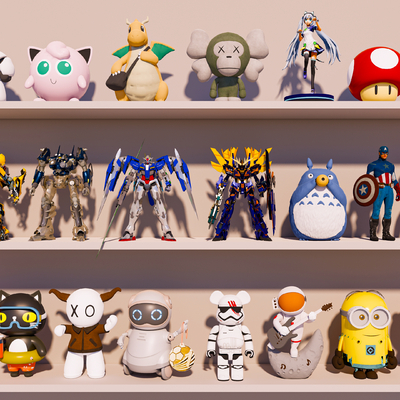  潮流手办 潮玩 暴力熊 高达su模型 