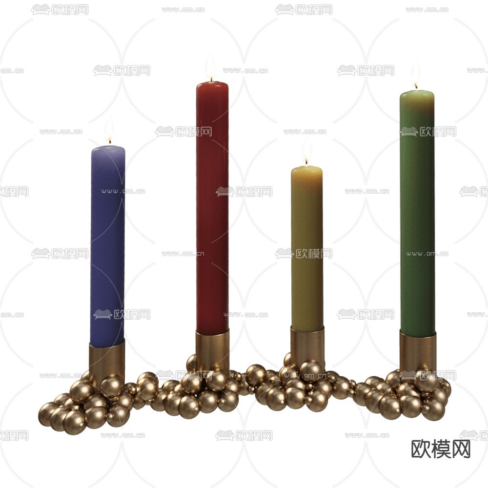Gejst 蜡烛烛台 摆饰3d模型下载（渲染图2）