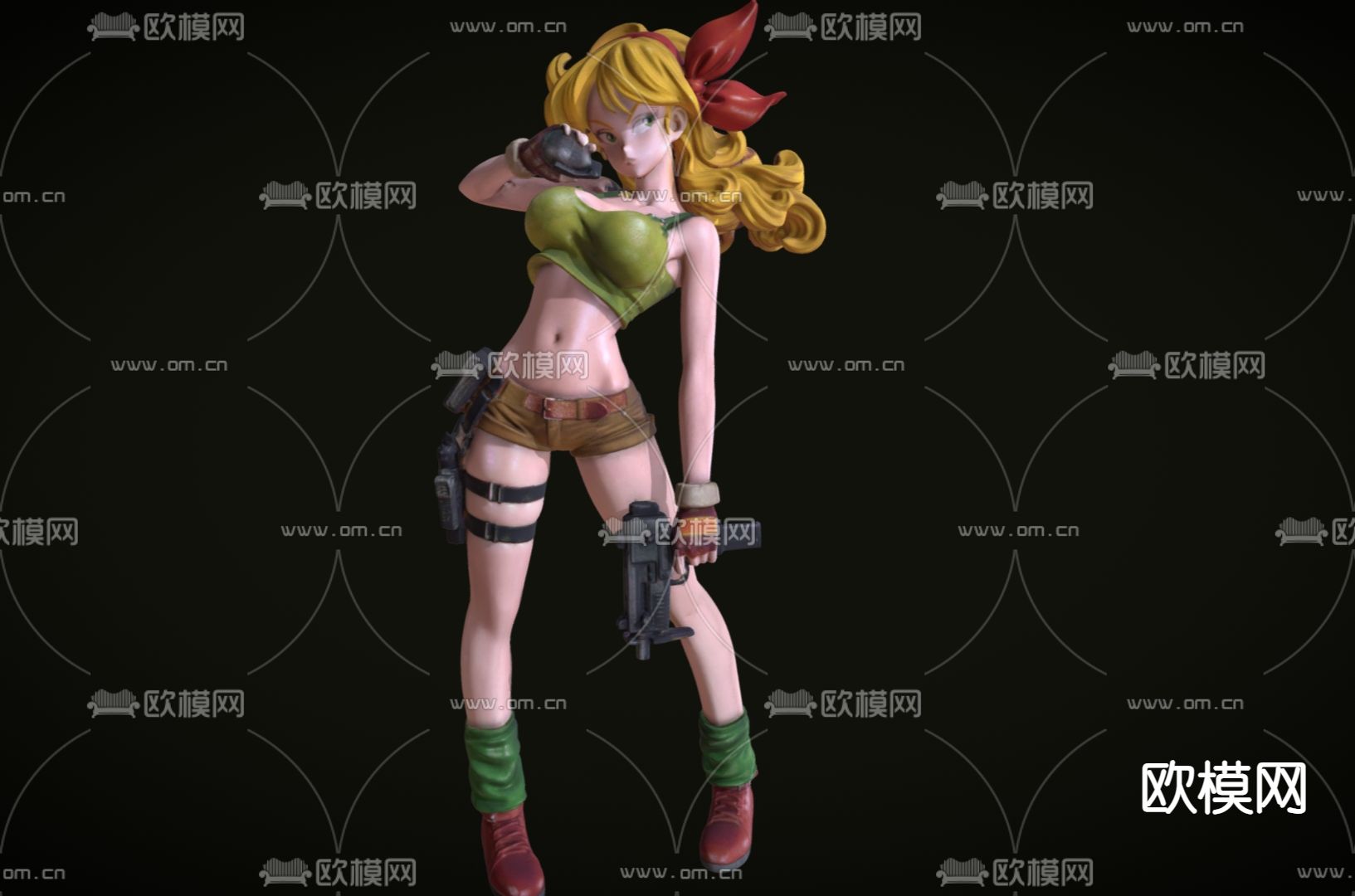 七龙珠人物手办 玩具人偶 动漫手办su模型下载（渲染图2）