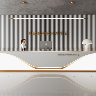  前台 收银台 服务台 接待su模型 