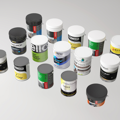  油漆桶 油桶su模型 