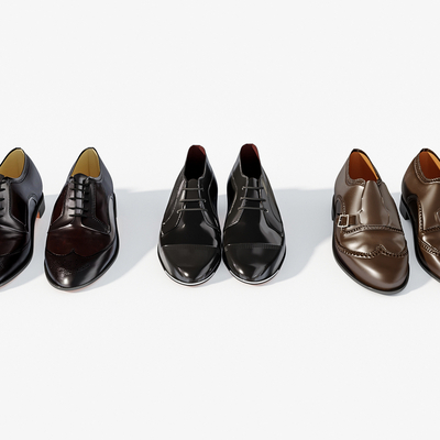  名牌皮鞋su模型 